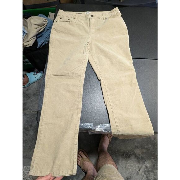 St Johns Bay Corduroy Jeans Brown Straight Leg Women's  12P - Picture 5 of 8
